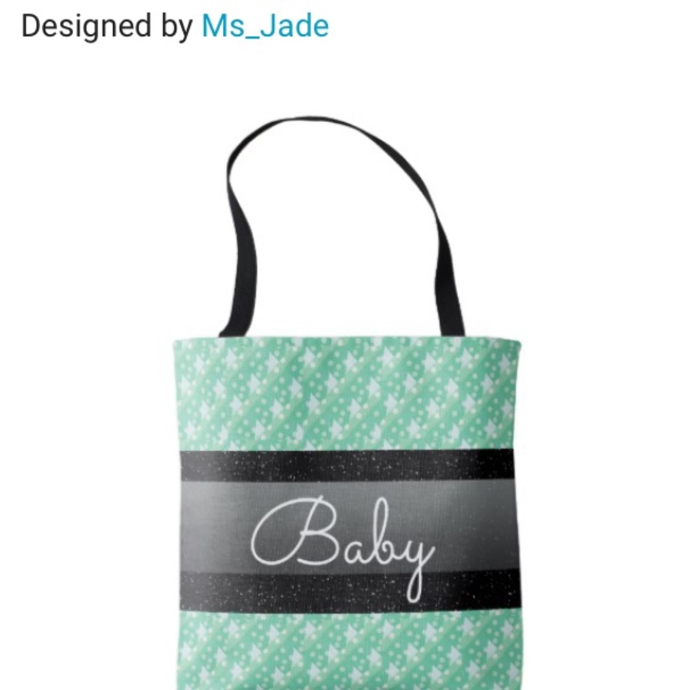 🛎 Personalized Mint Green Diaper Baby Bag